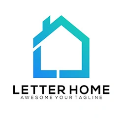 logotipo casa con degradado moderno